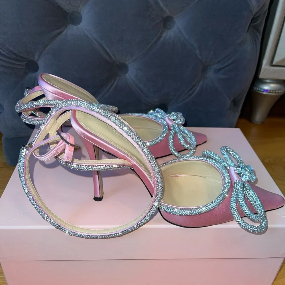 Authentic Mach & Mach pink heels - Picture 5 of 13
